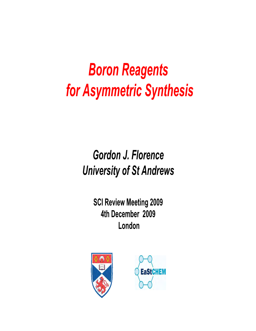 Boron Reagents for Asymmetric Synthesis