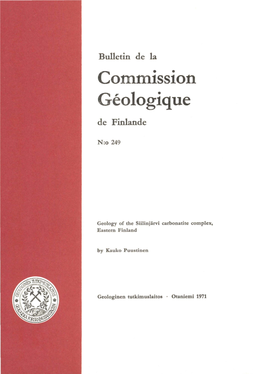 Commission Geologique De Finlande