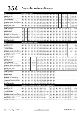 354 Penge – Beckenham – Bromley