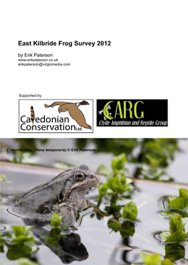East Kilbride Frog Survey 2012