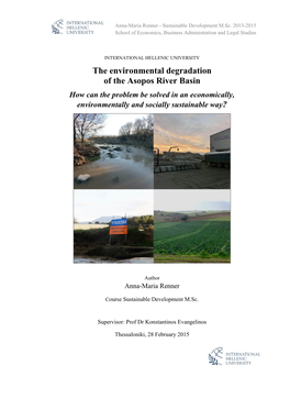 The Environmental Degradation of the Asopos River Basin