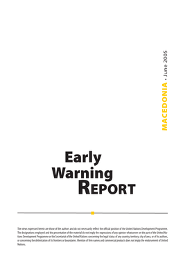 Early Warning Report Warning Early Contents