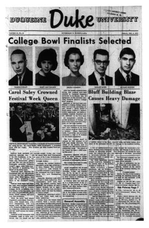 College Bowl Finalists Select