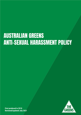 AG Anti-Sexual Harassment Policy