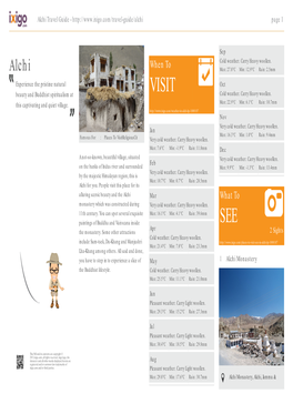 Alchi Travel Guide - Page 1