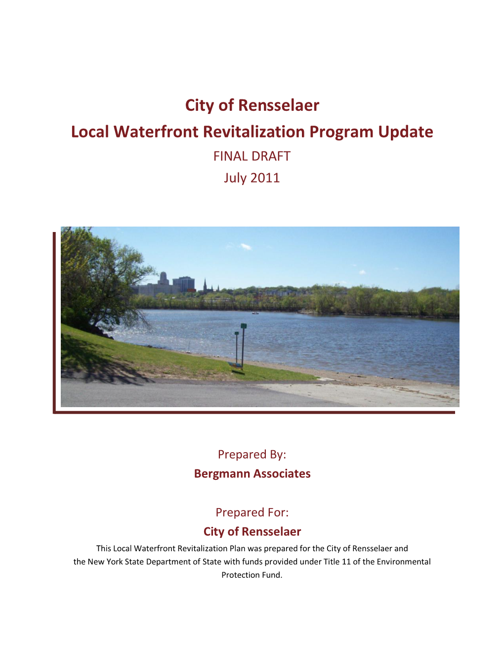 City of Rensselaer Local Waterfront Revitalization Program Update FINAL DRAFT July 2011