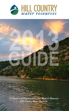 Hill Country Water Resources Guide 2013