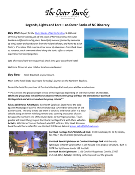 Legends, Lights and Lore – an Outer Banks of NC Itinerary