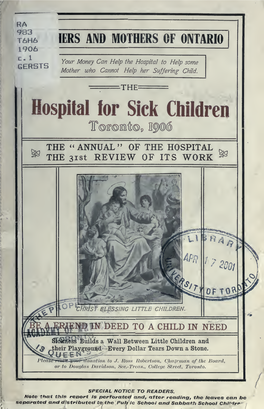 Hospital for Sick Children, Toronto