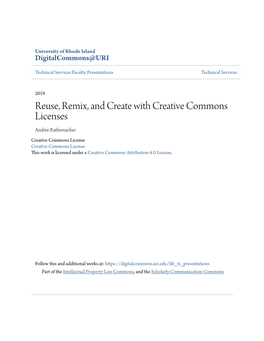 Reuse, Remix, and Create with Creative Commons Licenses