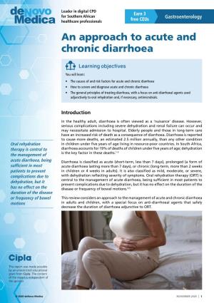 An Approach to Acute and Chronic Diarrhoea