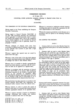 Tions on Trade Can Be Applied on a Regional Basis ; Pigs Aged Under Three Months