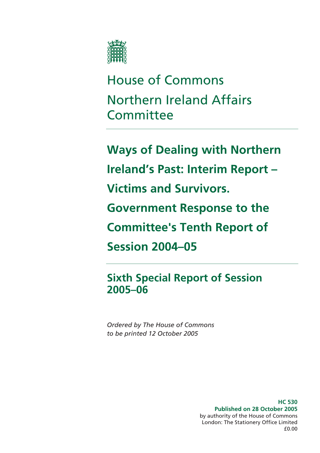 House of Commons Northern Ireland Affairs Committee