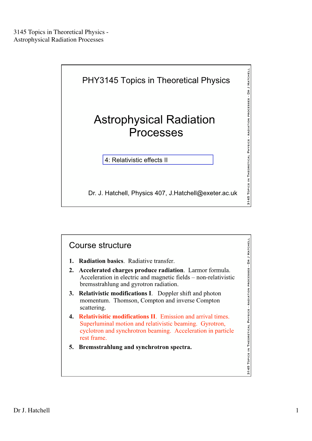 Astrophysical Radiation Processes