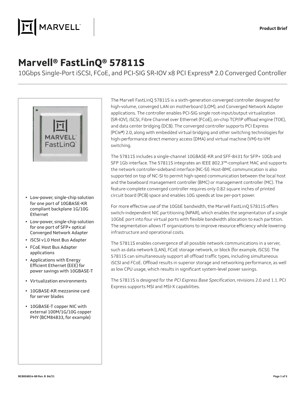 Marvell Fastlinq BCM57811S