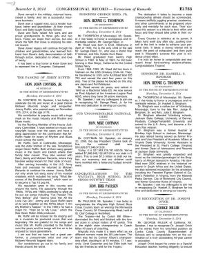 CONGRESSIONAL RECORD— Extensions of Remarks E1753 HON