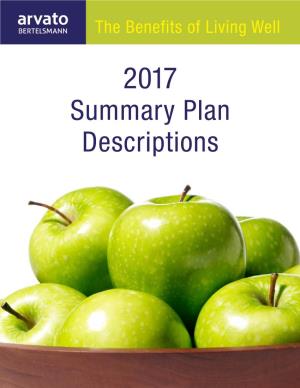 Arvato Benefits Summary Plan Descriptions