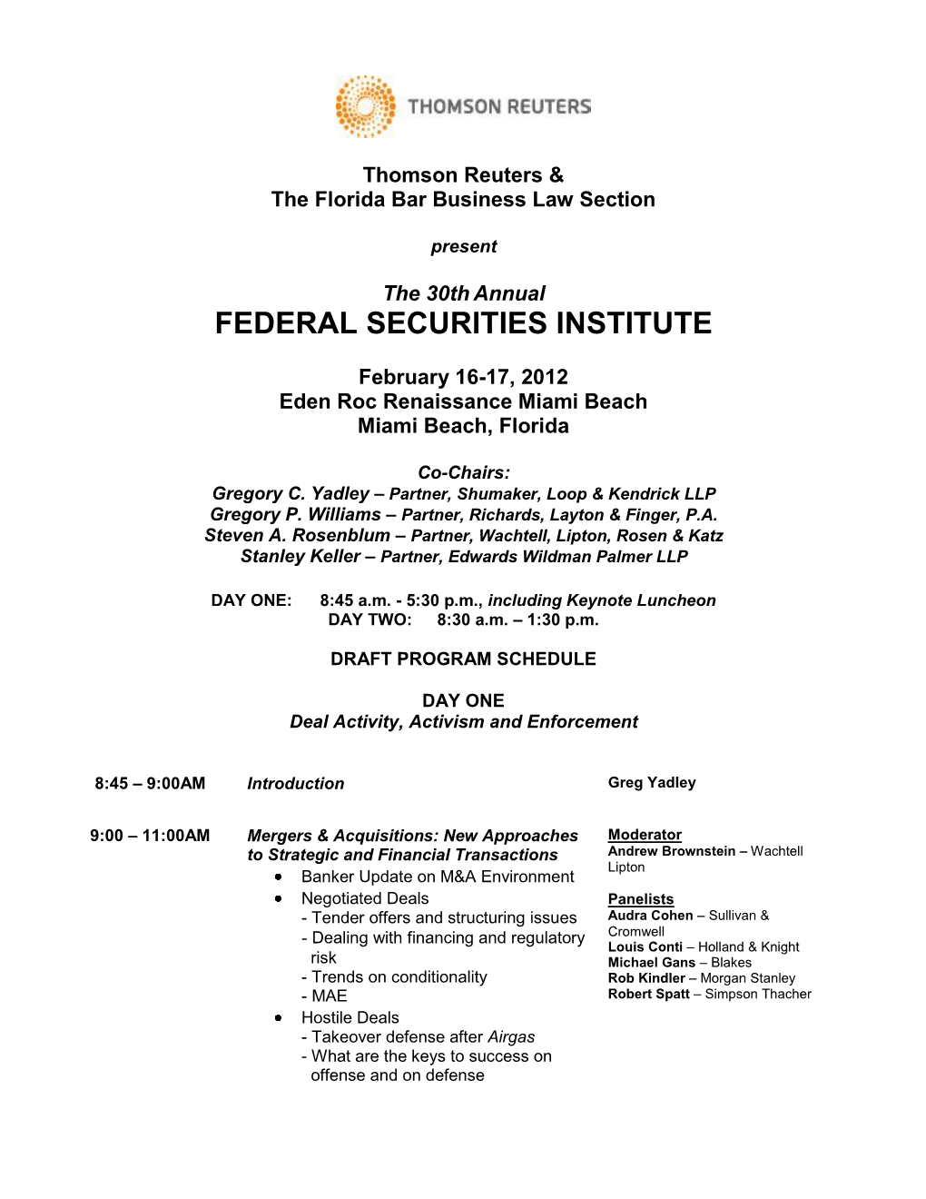 Federal Securities Institute