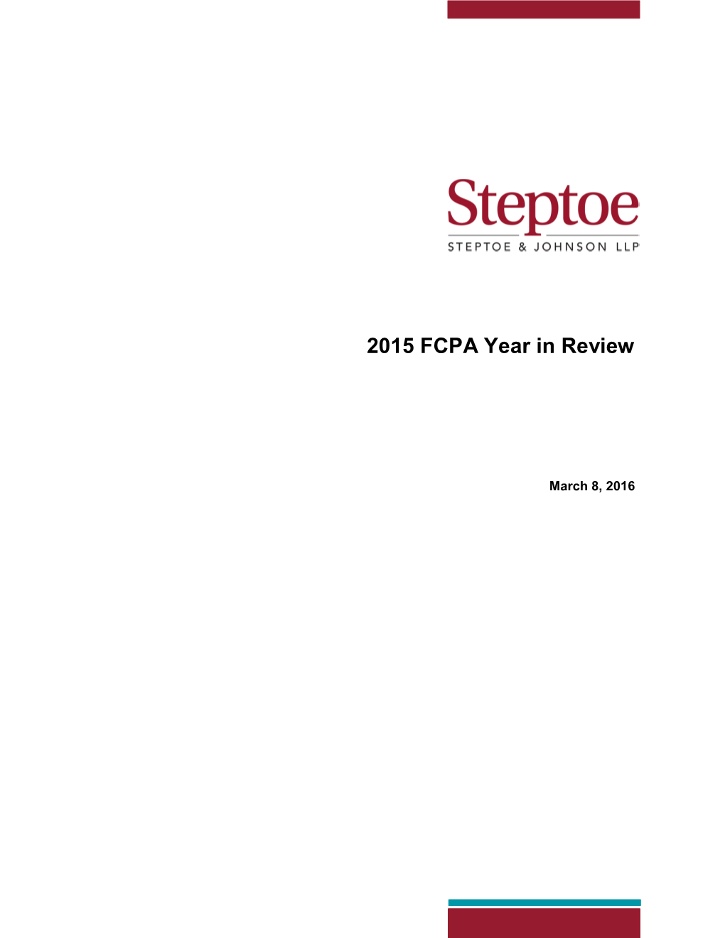 2015 FCPA Year in Review