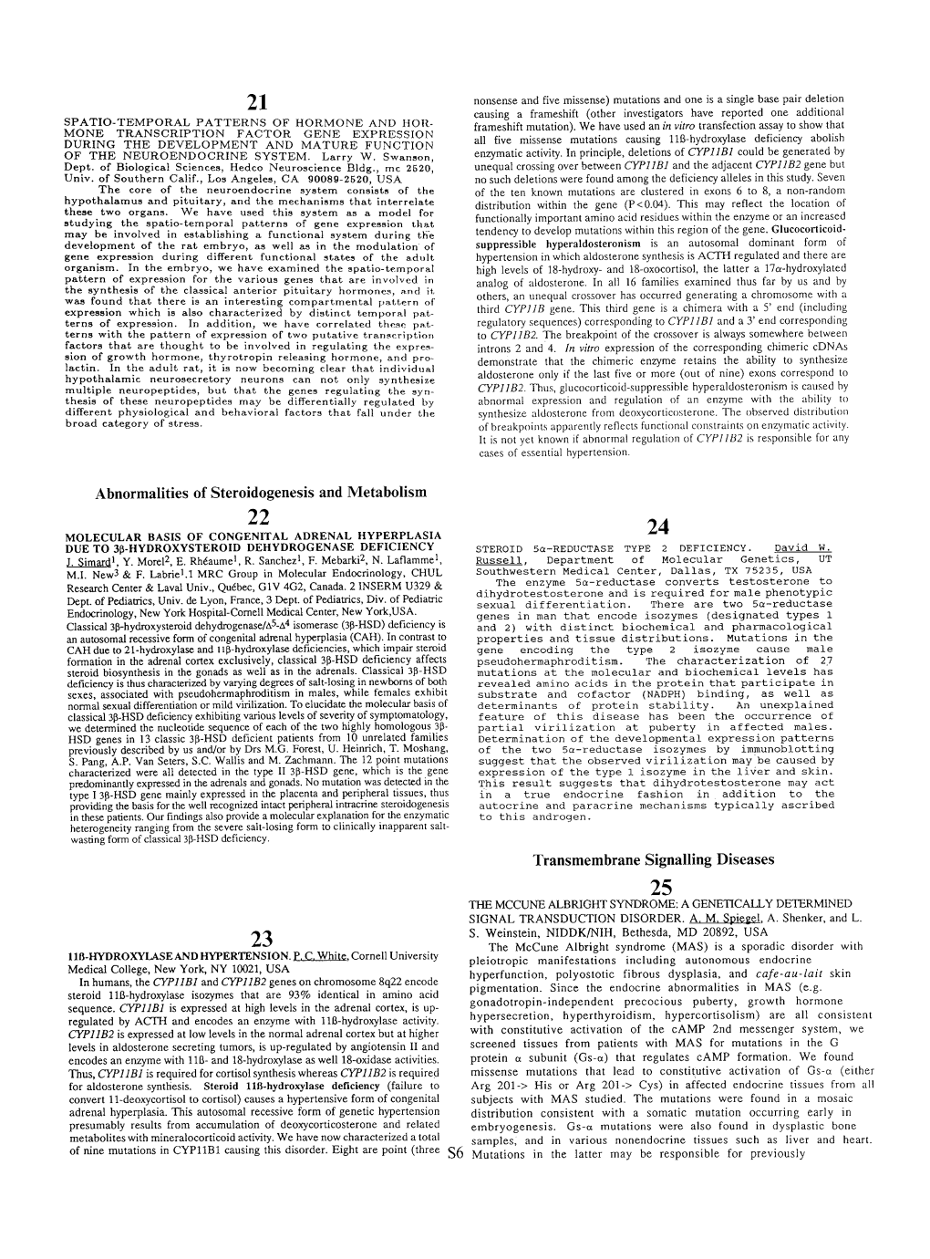 L3 Transmembrane Signalling Diseases