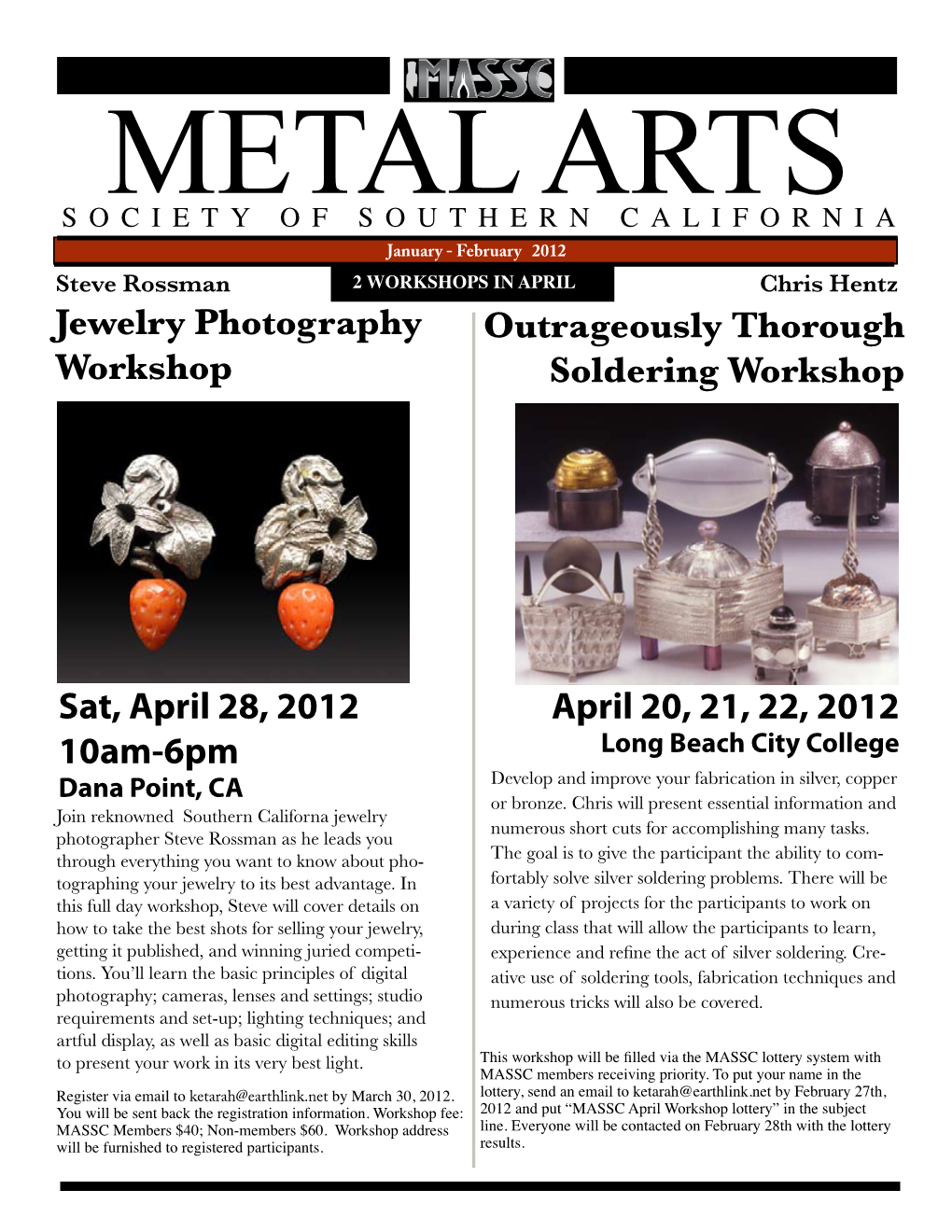 Sat, April 28, 2012 10Am-6Pm April 20, 21, 22, 2012 Jewelry Photography