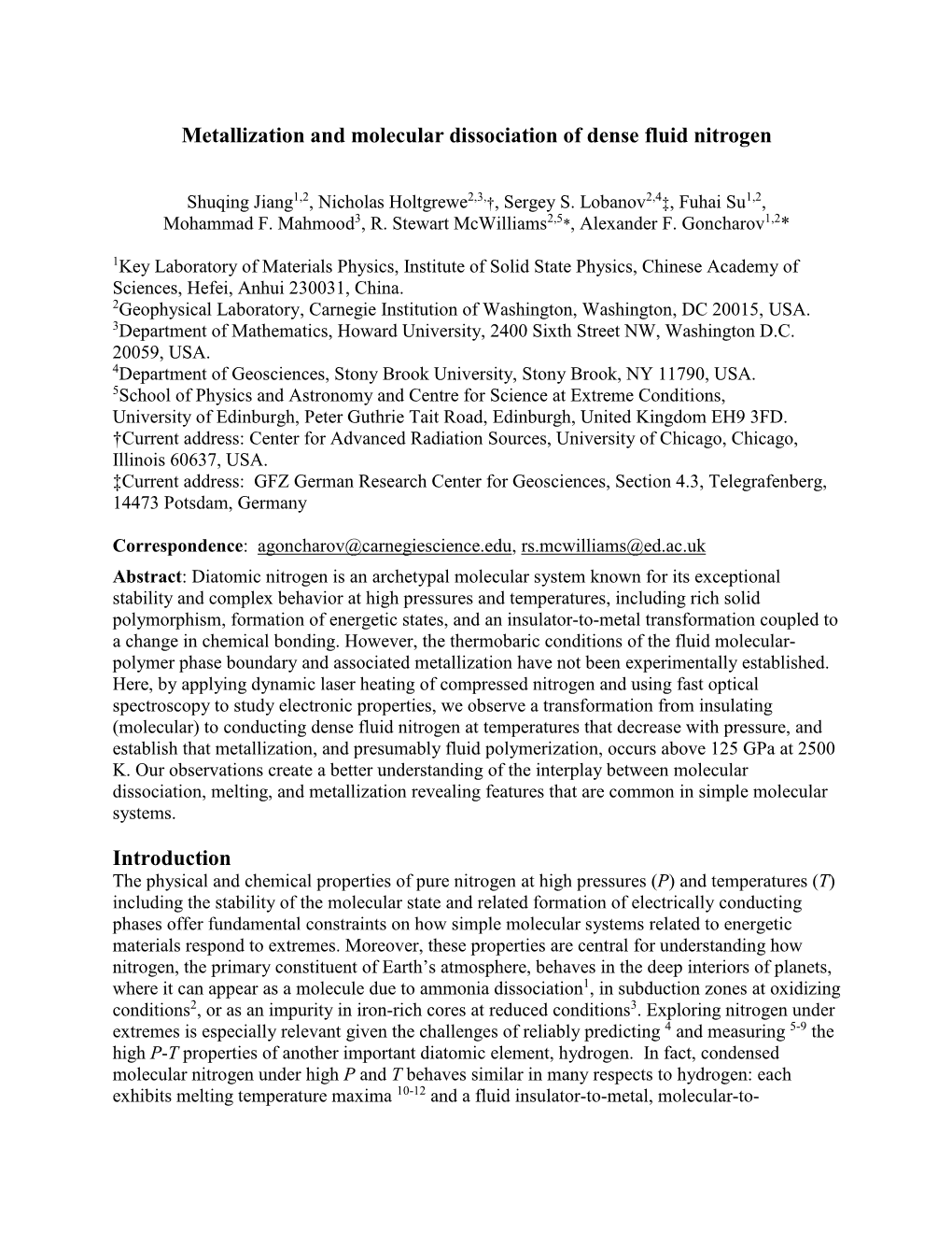 Metallization and Molecular Dissociation of Dense Fluid Nitrogen