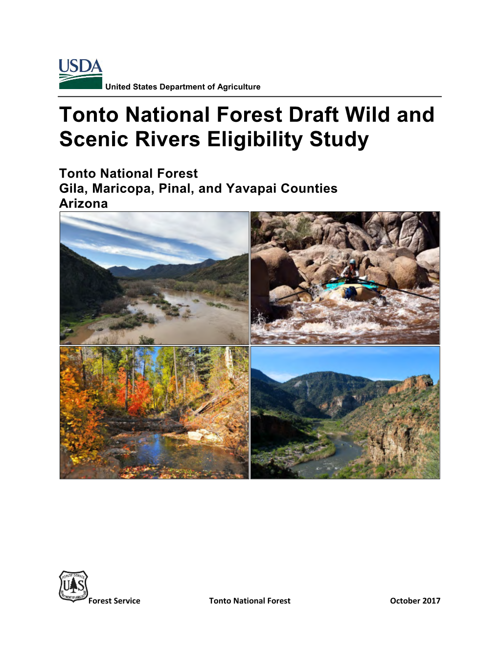 Tonto National Forest Draft Wild & Scenic Rivers Eligibility Study