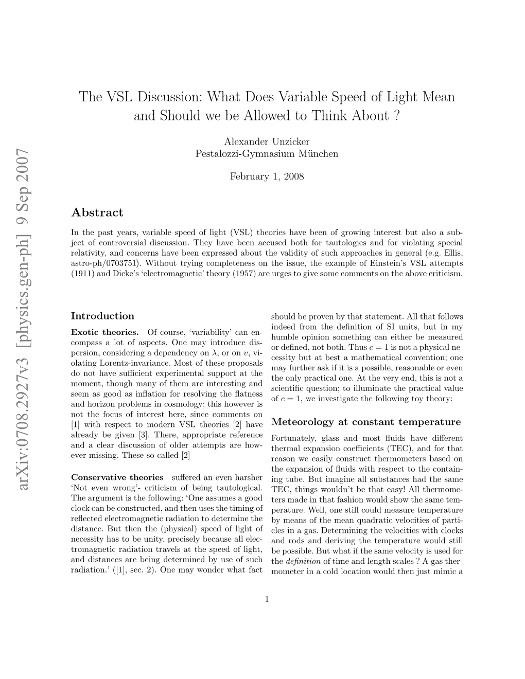 The VSL Discussion: What Does Variable Speed of Light Mean and Should We Be Allowed to Think About?