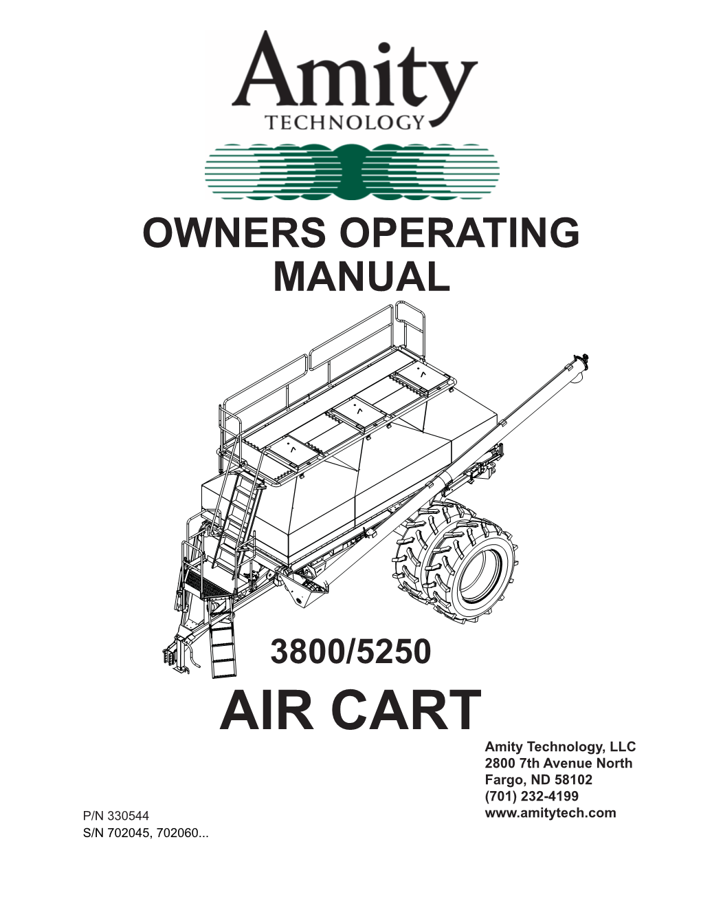3800/5250 Air Cart Owners Operating Manual