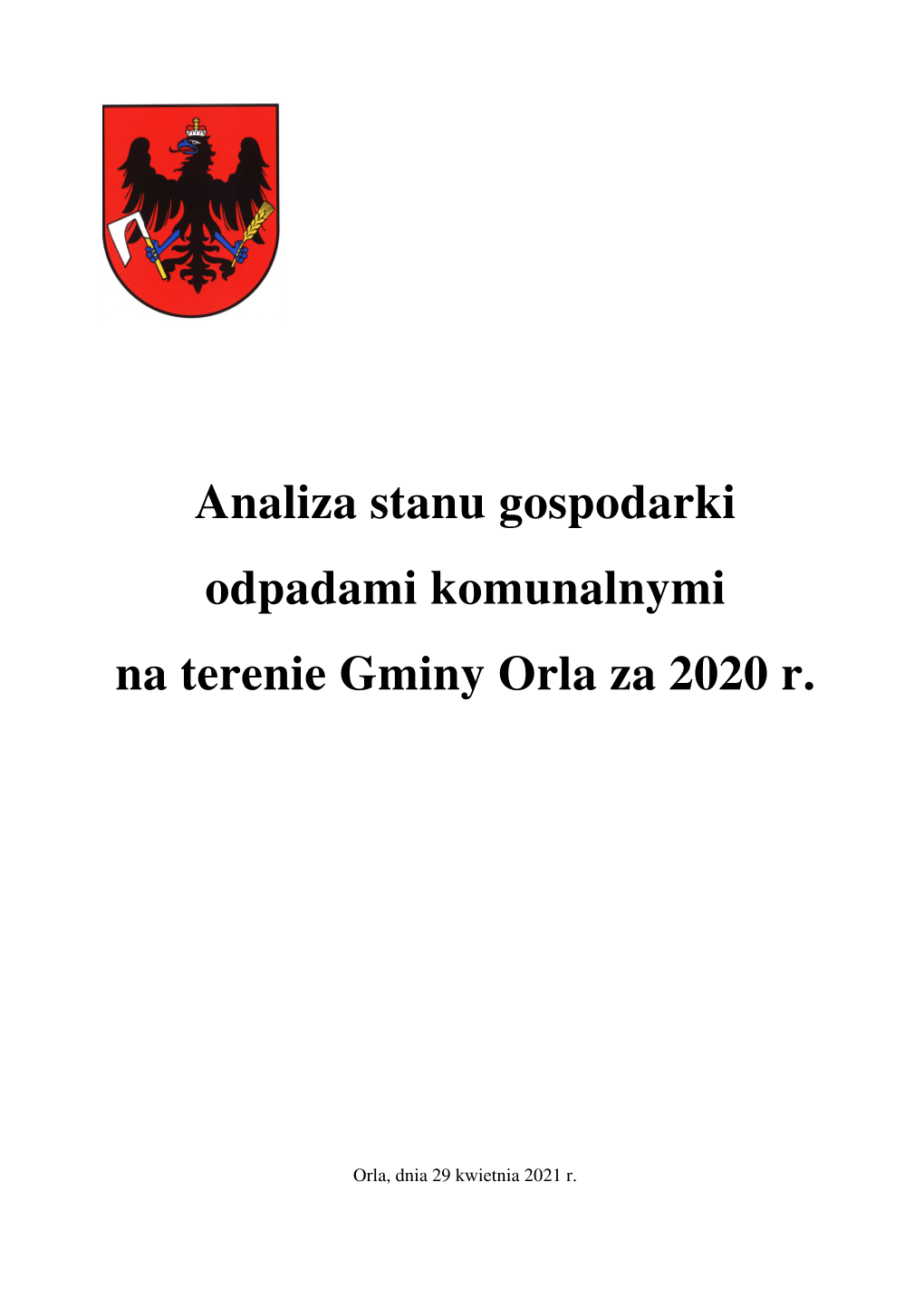 Analiza Stanu Gospodarki Odpadami Za 2020 R