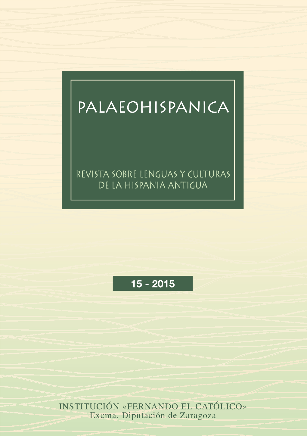 Palaeohispanica, 15