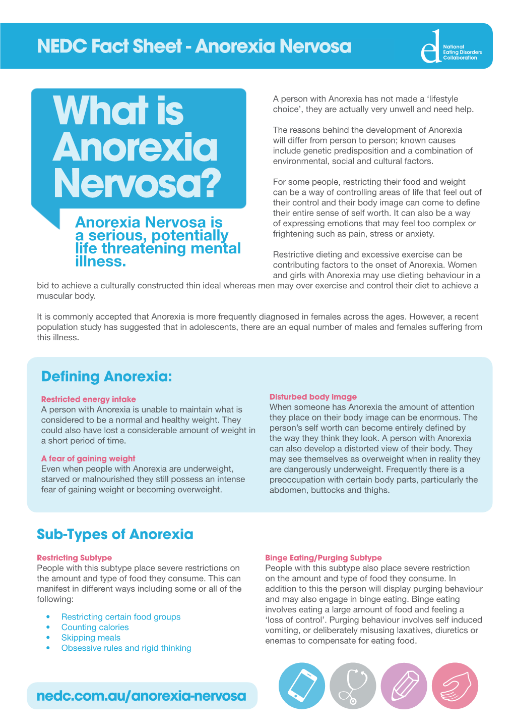 NEDC Fact Sheet - Anorexia Nervosa