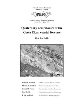 Quaternary Neotectonics of the Costa Rican Coastal Fore Arc