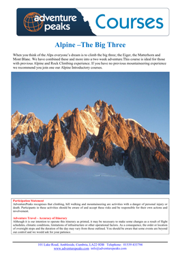 Alpine –The Big Three