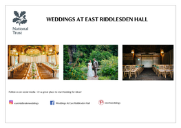 Weddings at East Riddlesden Hall