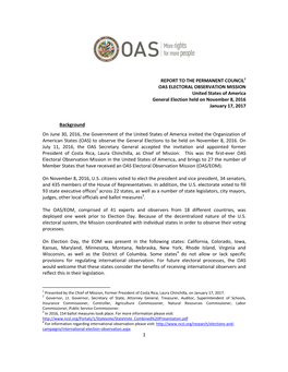 1 Report to the Permanent Council1 Oas Electoral