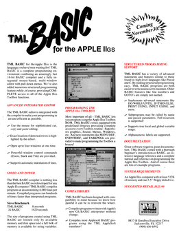 For the APPLE Iigs