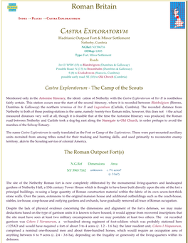 Castra Exploratorum - the Camp of the Scouts