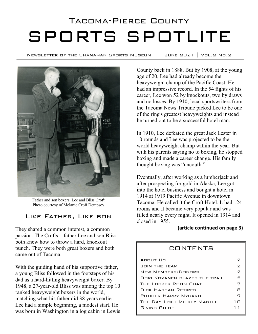 Sports Spotlite Vol. 2 No. 2, June 2021