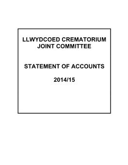 Llwydcoed Crematorium Statement of Accounts 2014-15