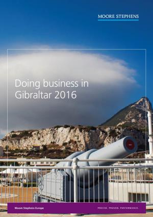 Doing Business in Gibraltar 2016