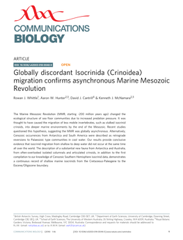 Migration Confirms Asynchronous Marine Mesozoic Revolution