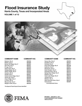 Flood Insurance Study Harris County, Texas and Incorporated Areas VOLUME 1 of 12