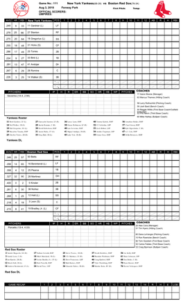 Vs Boston Red Sox(76-34)