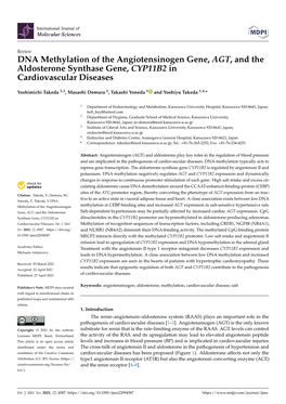 DNA Methylation of the Angiotensinogen Gene, AGT, and the Aldosterone Synthase Gene, CYP11B2 in Cardiovascular Diseases
