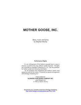 Mother Goose, Inc
