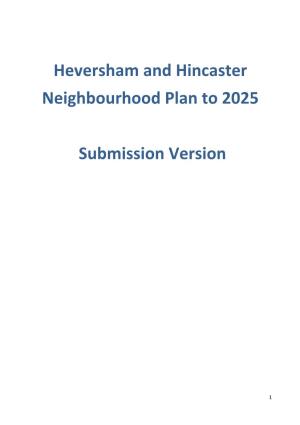 Heversham and Hincaster Neighbourhood Plan to 2025
