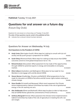 View Future Day Orals PDF File 0.11 MB