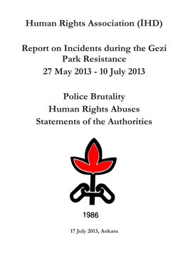 Human Rights Association (İHD) Report on Incidents During the Gezi