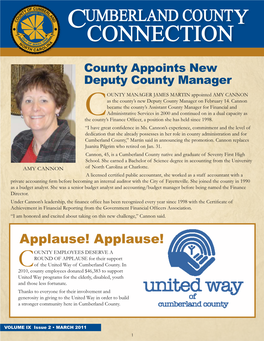 Applause! Applause! Ounty Employees Deserve a Round of Applause for Their Support Cof the United Way of Cumberland County